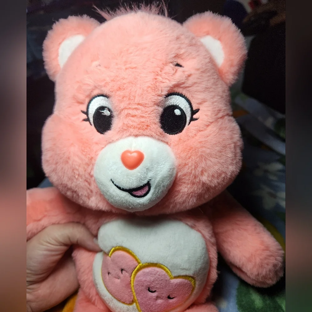 Care Bears Love-a-lot Bear Plush Toy Bright Pink Heart Tummy 10" - Picture 7 of 14